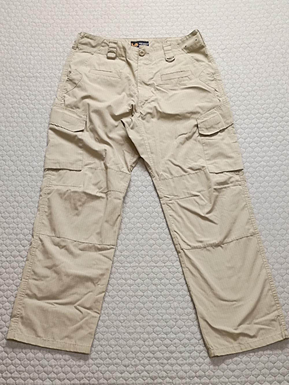 LA Police Gear Pant Men's 34x30 Basic Operator Khaki Adjustable Waist, Pockets